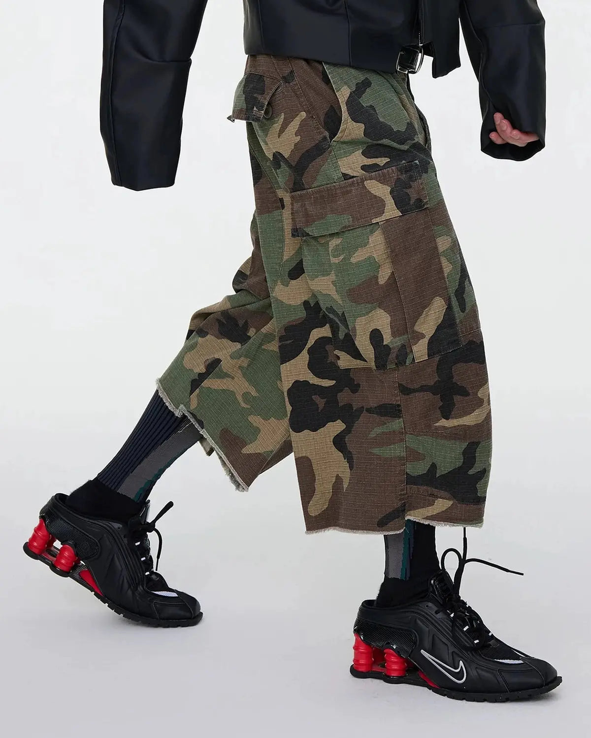 Bermuda cargo long à motif camouflage – vue 5