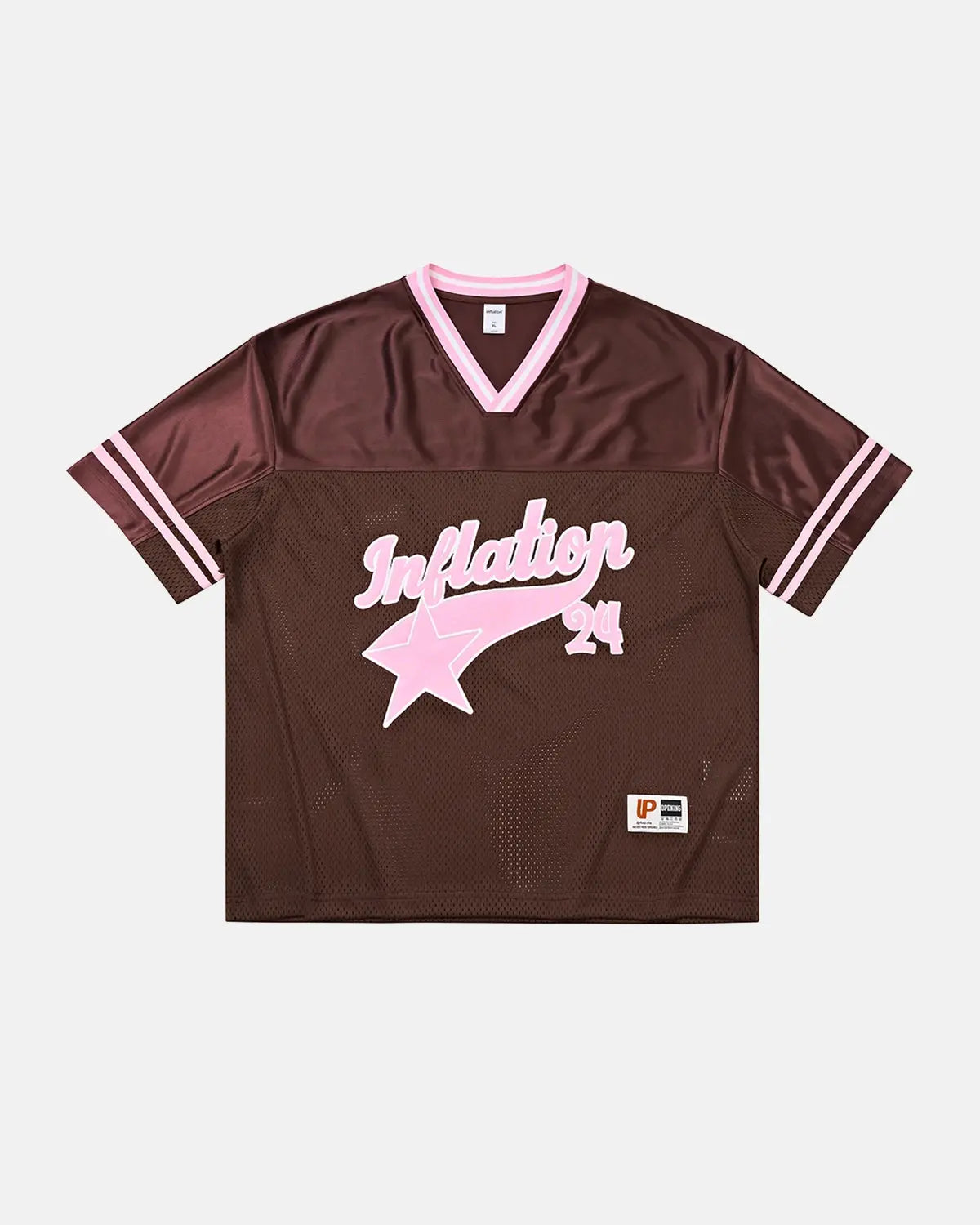 Maillot en mesh à col V et imprimé graphique – vue 1