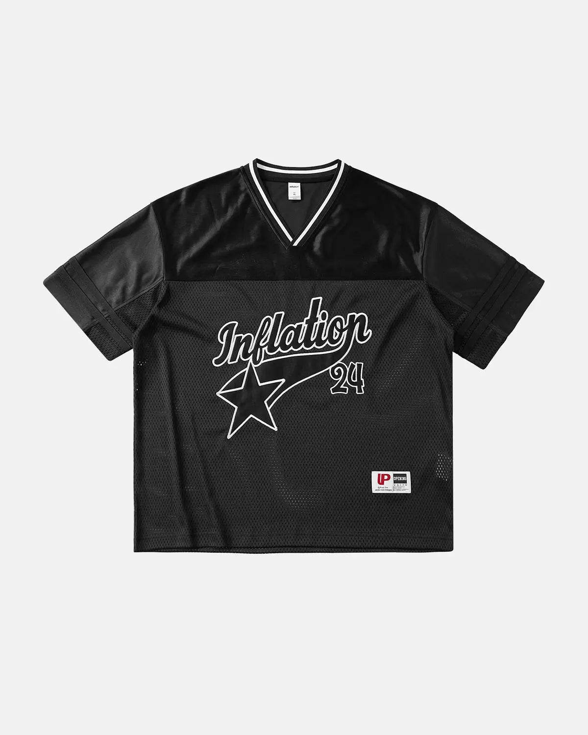 Maillot en mesh à col V et imprimé graphique – vue 6