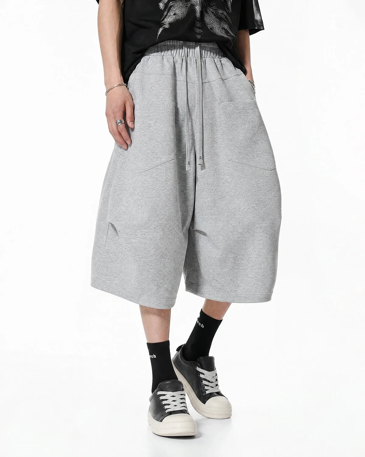 Short de jogging baggy à taille élastique – vue 2