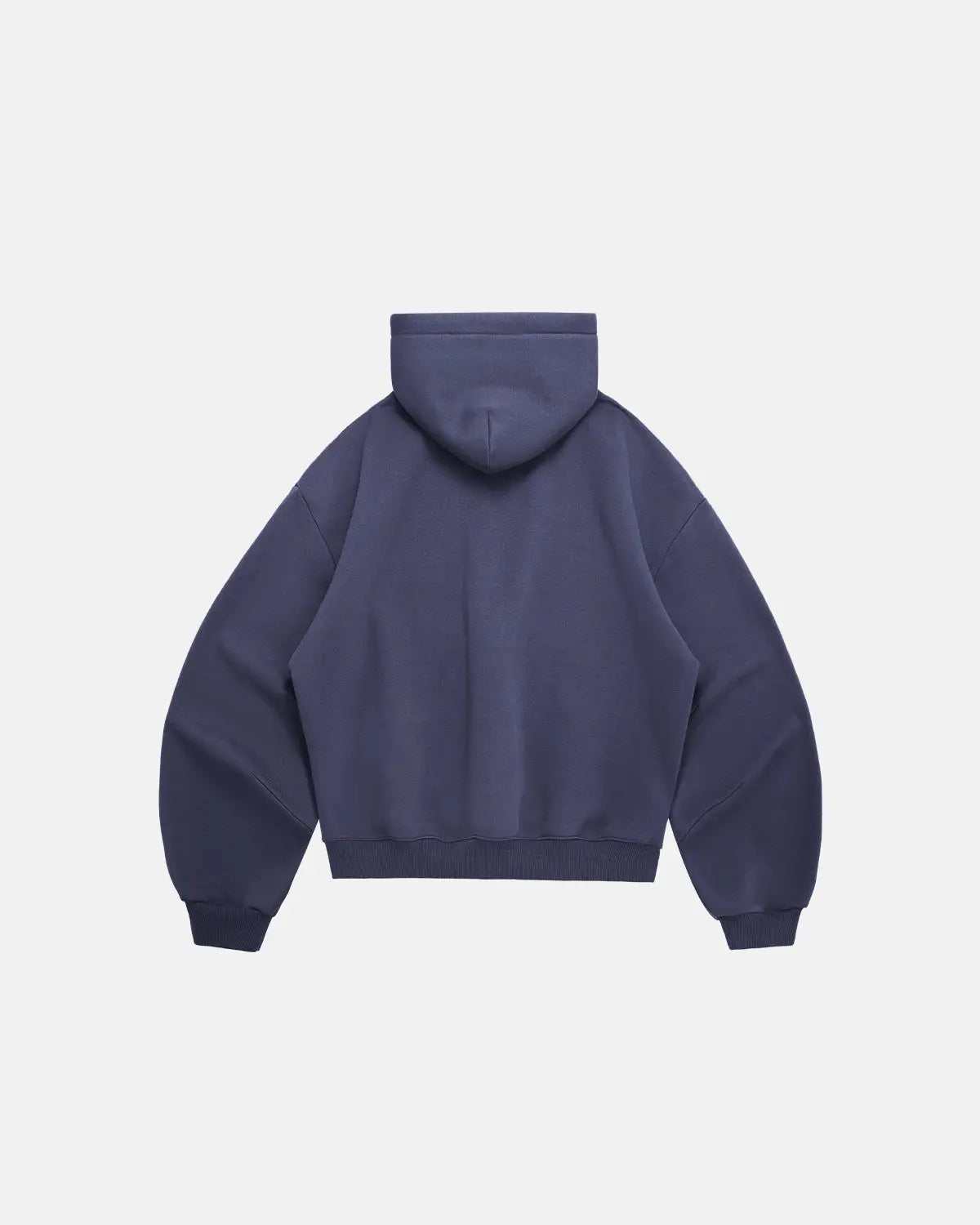 Sweat à capuche uni coupe boxy en molleton – vue 2