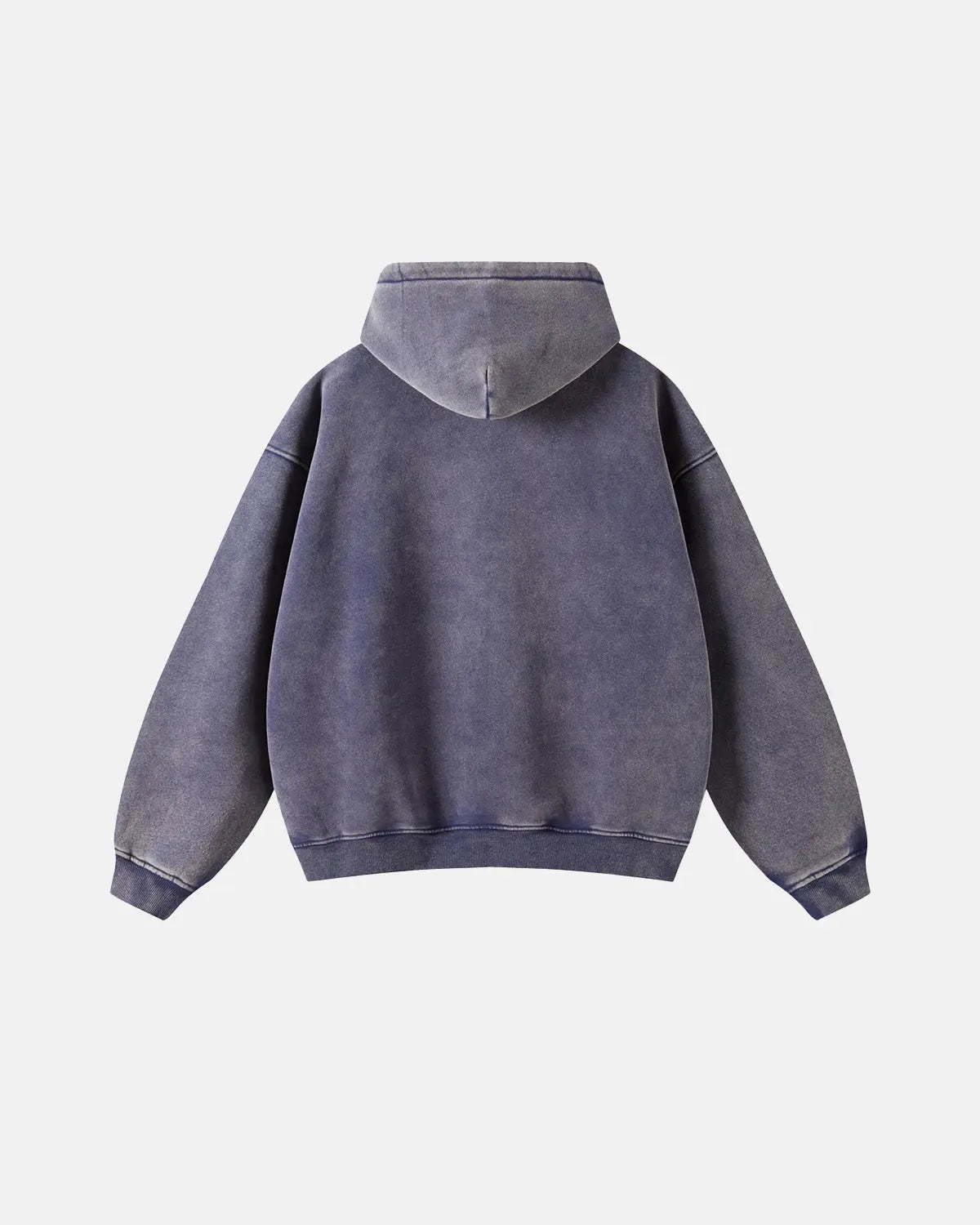 Sweat à capuche zippé délavé à finitions usées – vue 10