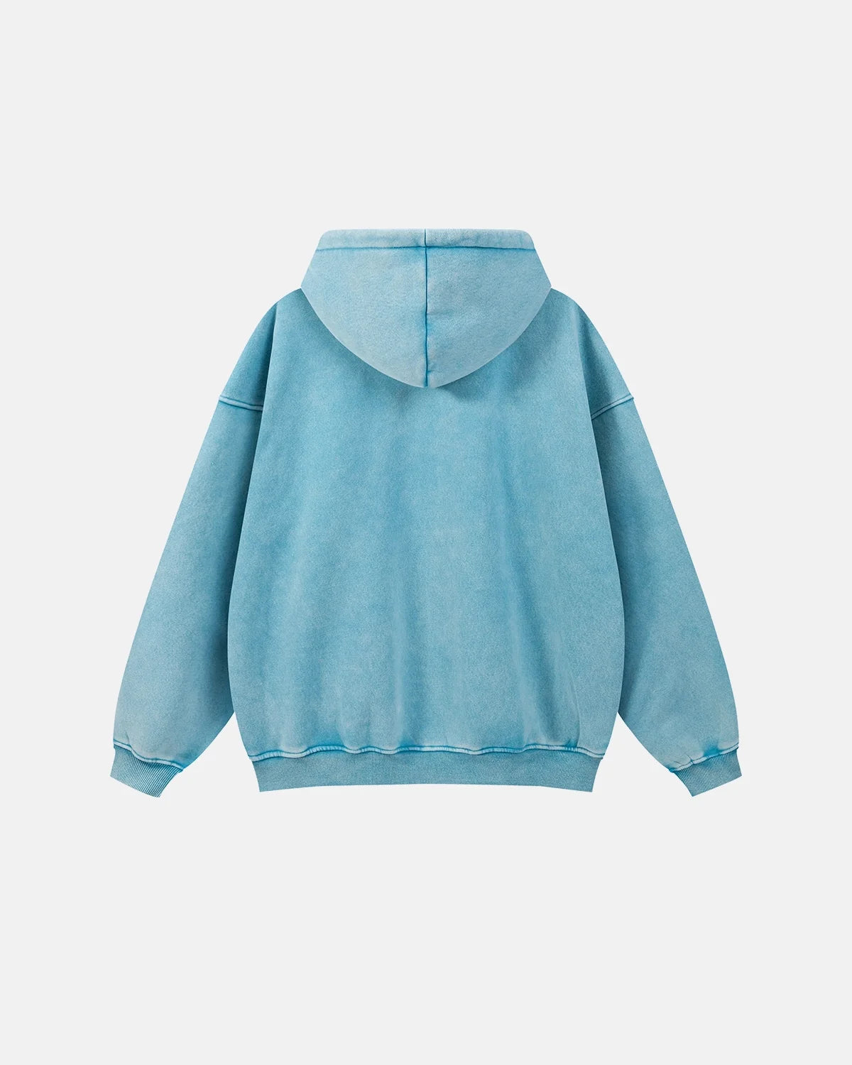 Sweat à capuche zippé délavé à finitions usées – vue 20
