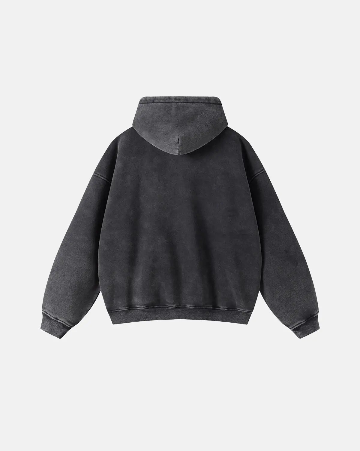 Sweat à capuche zippé délavé à finitions usées – vue 6