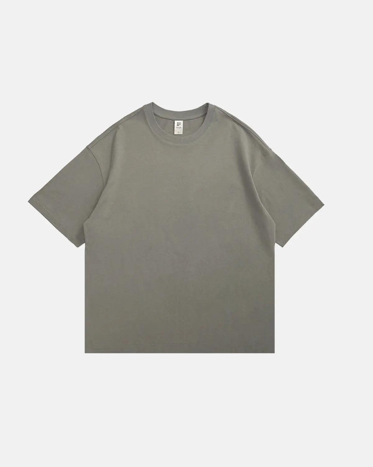 T-shirt uni oversize en coton épais – vue 1