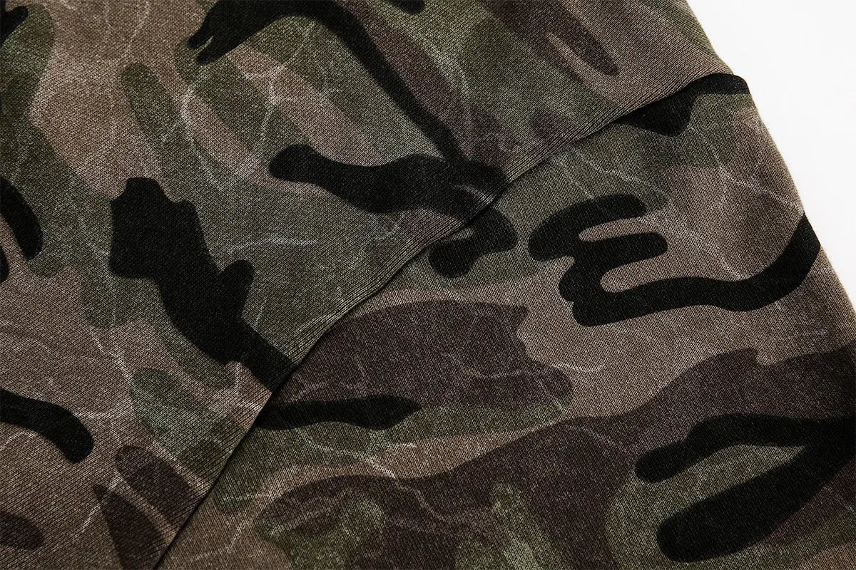 Veste camouflage zippée à col montant – vue 7