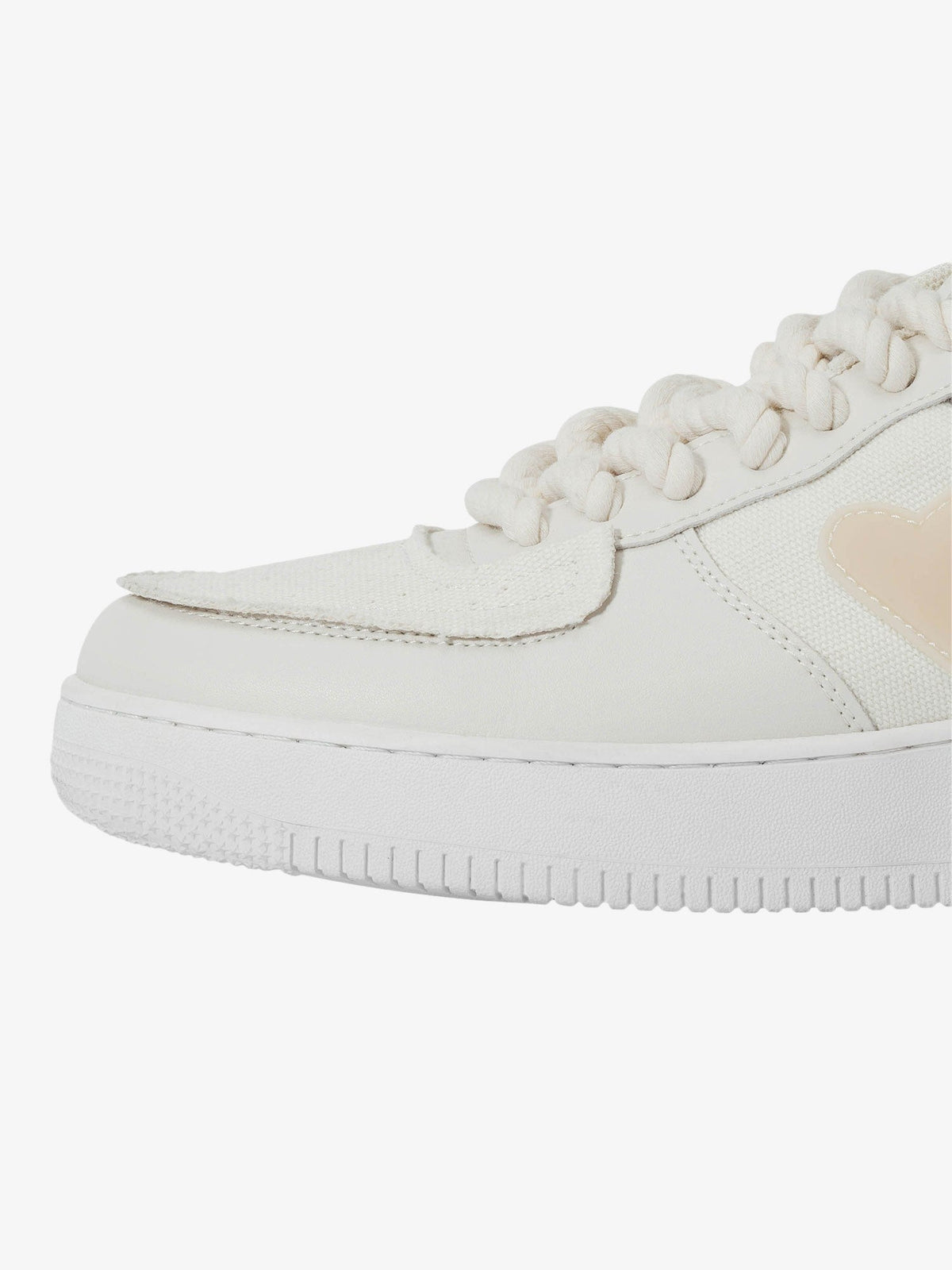 Baskets basses blanches à talon contrastant – vue 4