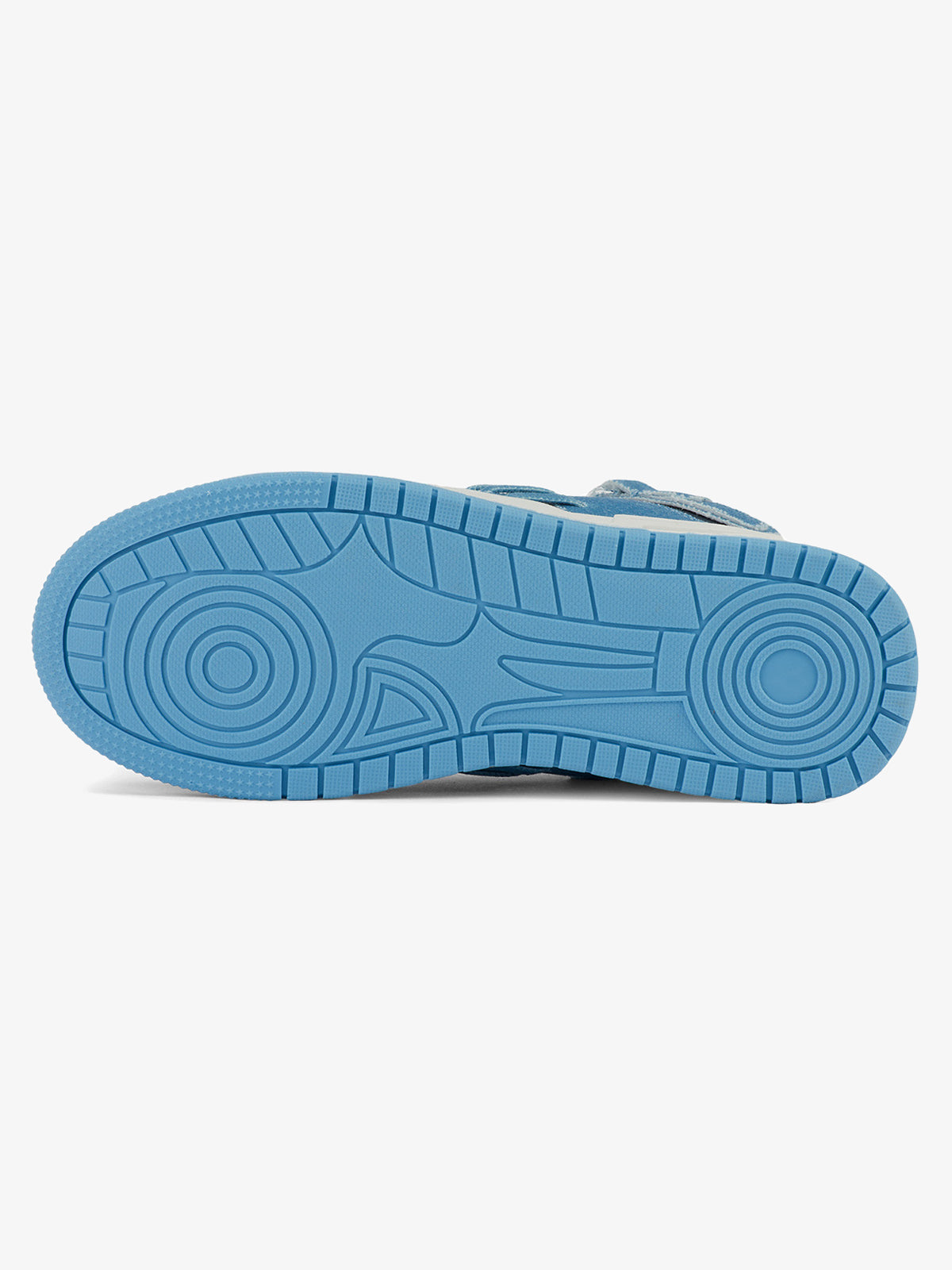 Baskets bleues en denim à finitions effilochées – vue 5