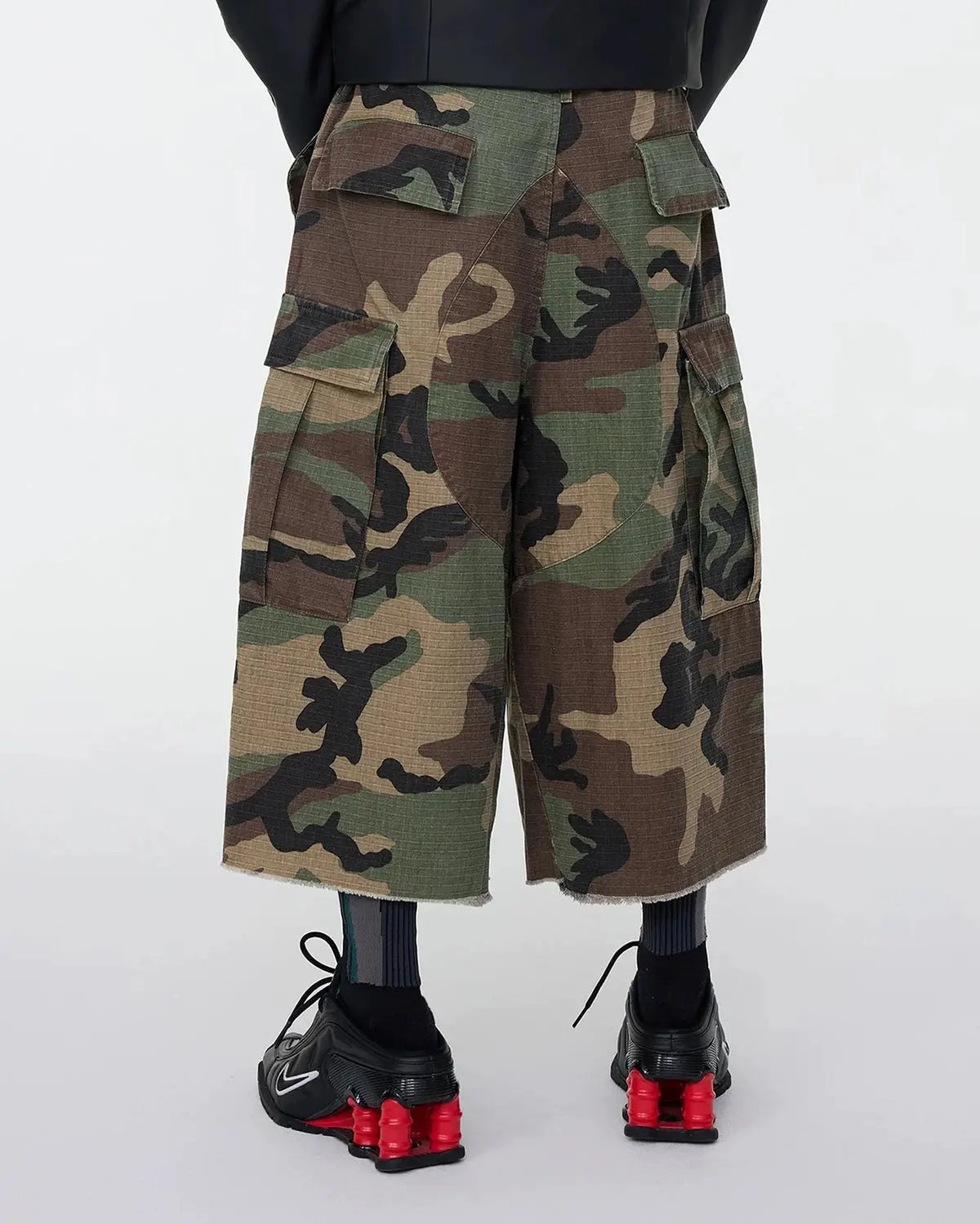 Bermuda cargo long à motif camouflage – vue 4