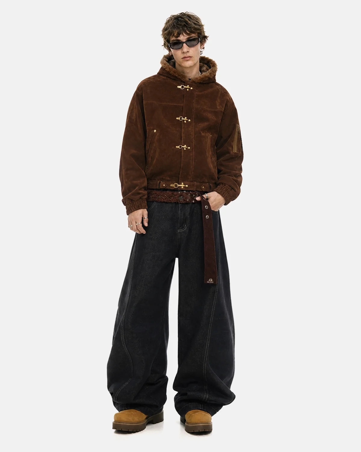 Blouson à attaches métalliques et fausse fourrure – vue 6
