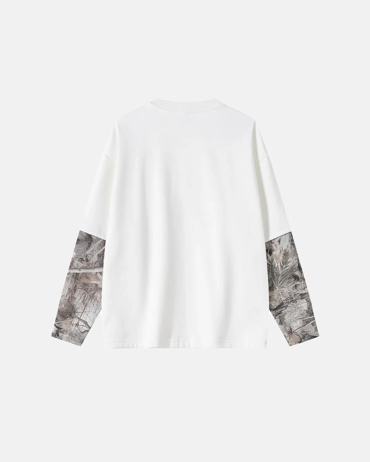 T-shirt oversize à manches camouflage effet superposé – vue 6