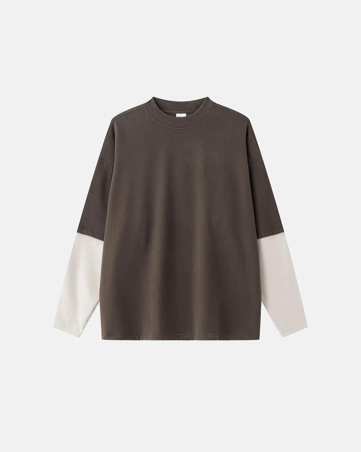 T-shirt oversize à manches longues contrastées – vue 10