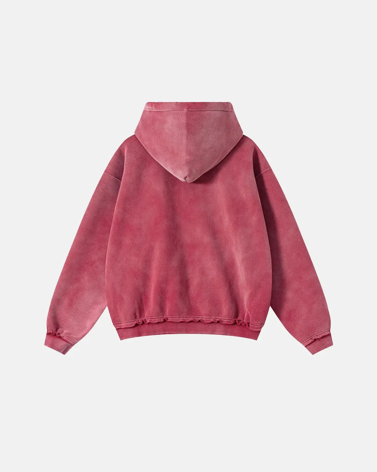 Sweat à capuche zippé graphique à détails usés – vue 8