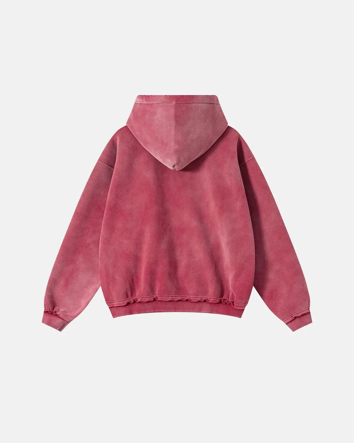Sweat à capuche oversize zippé délavé et effet usé – vue 8
