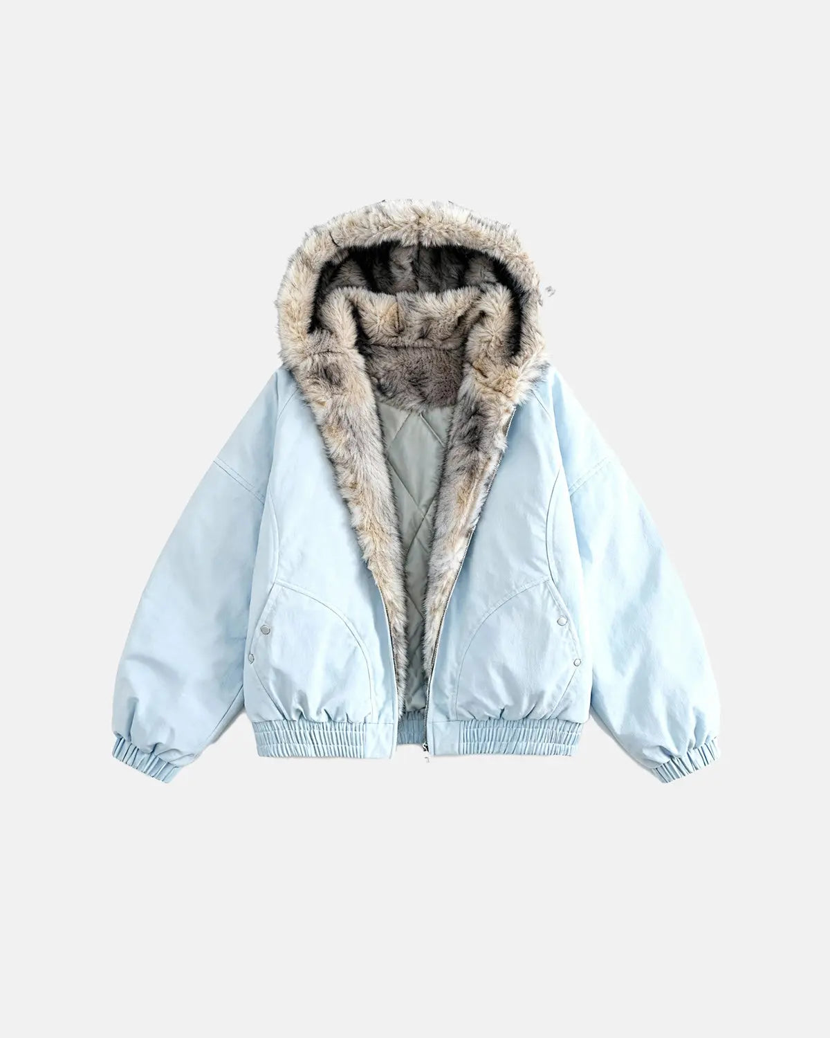 Veste bomber rembourrée à doublure fausse fourrure – vue 5