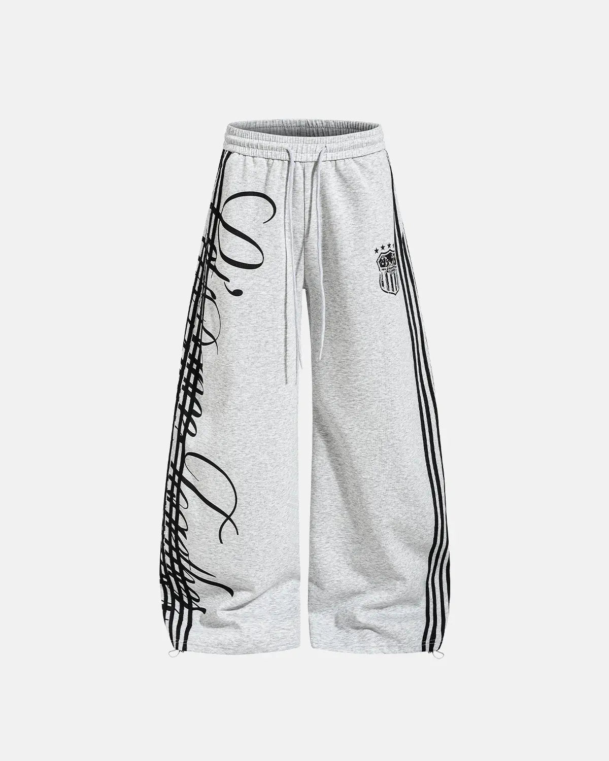 Pantalon de jogging baggy à bandes et motif graphique – vue 1