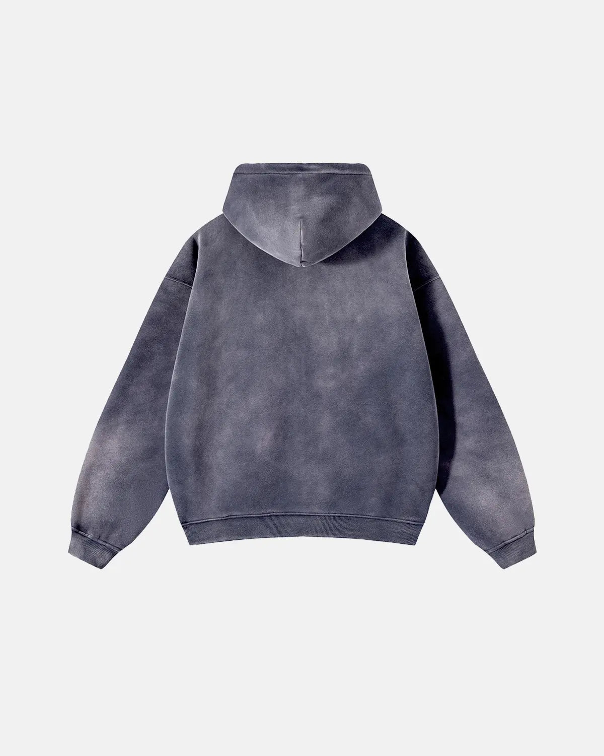 Sweat à capuche oversize délavé à double zip – vue 2