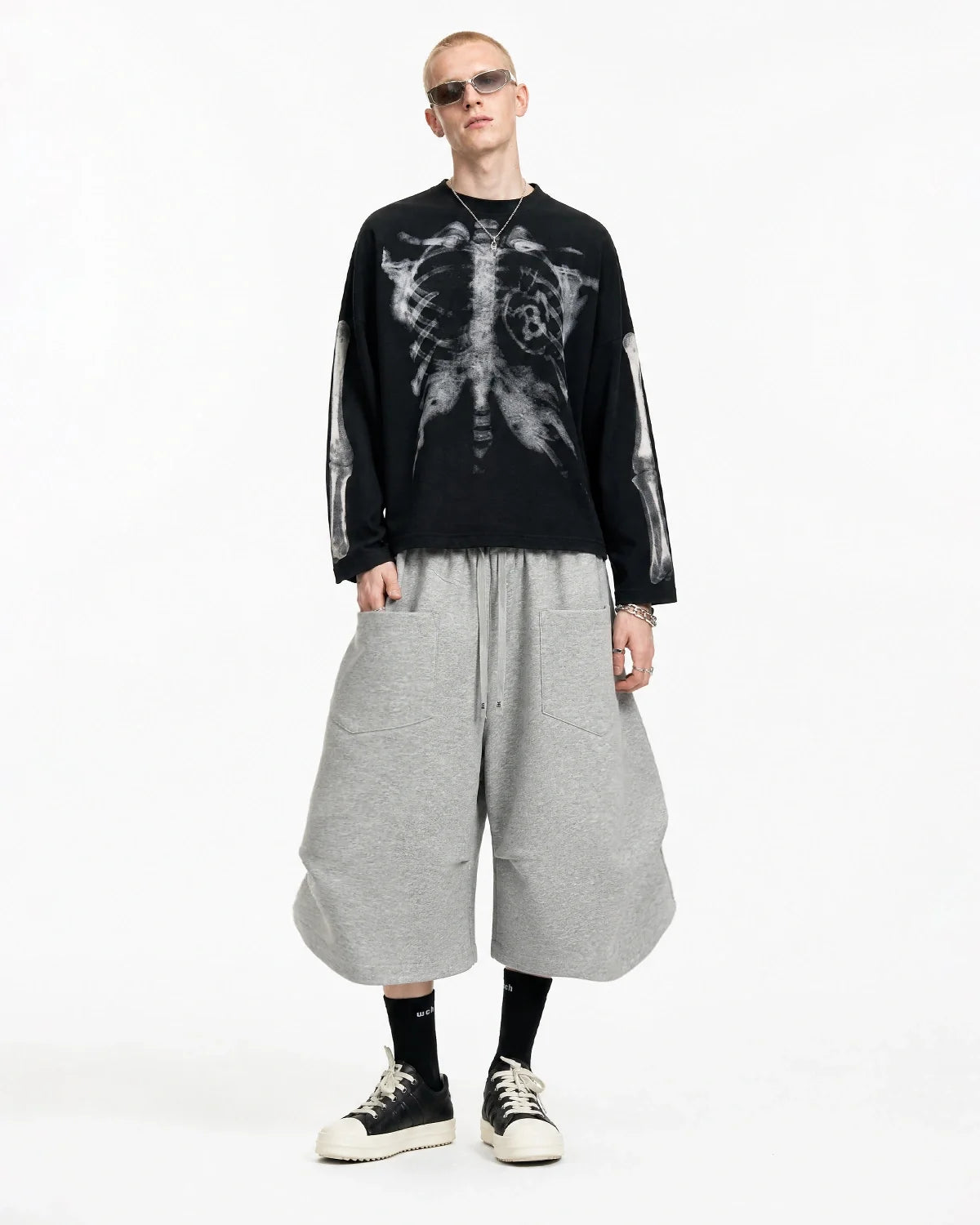 Short de jogging baggy à taille élastique – vue 4