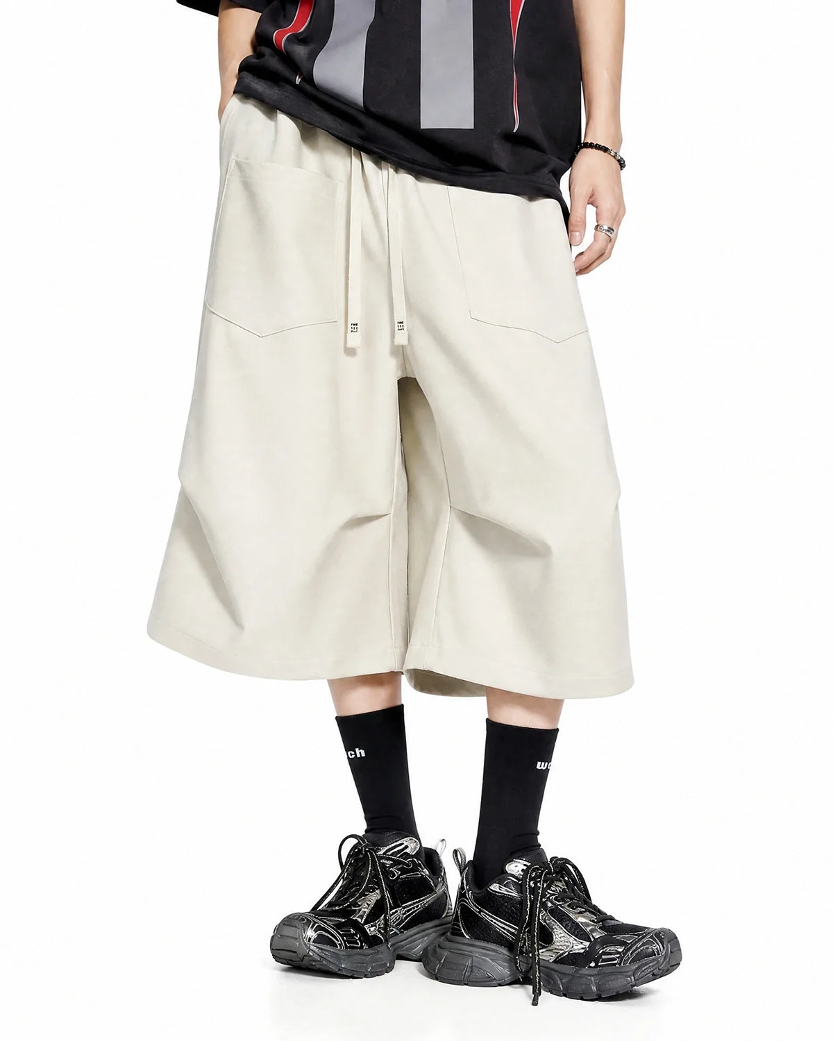 Short de jogging baggy à taille élastique – vue 5