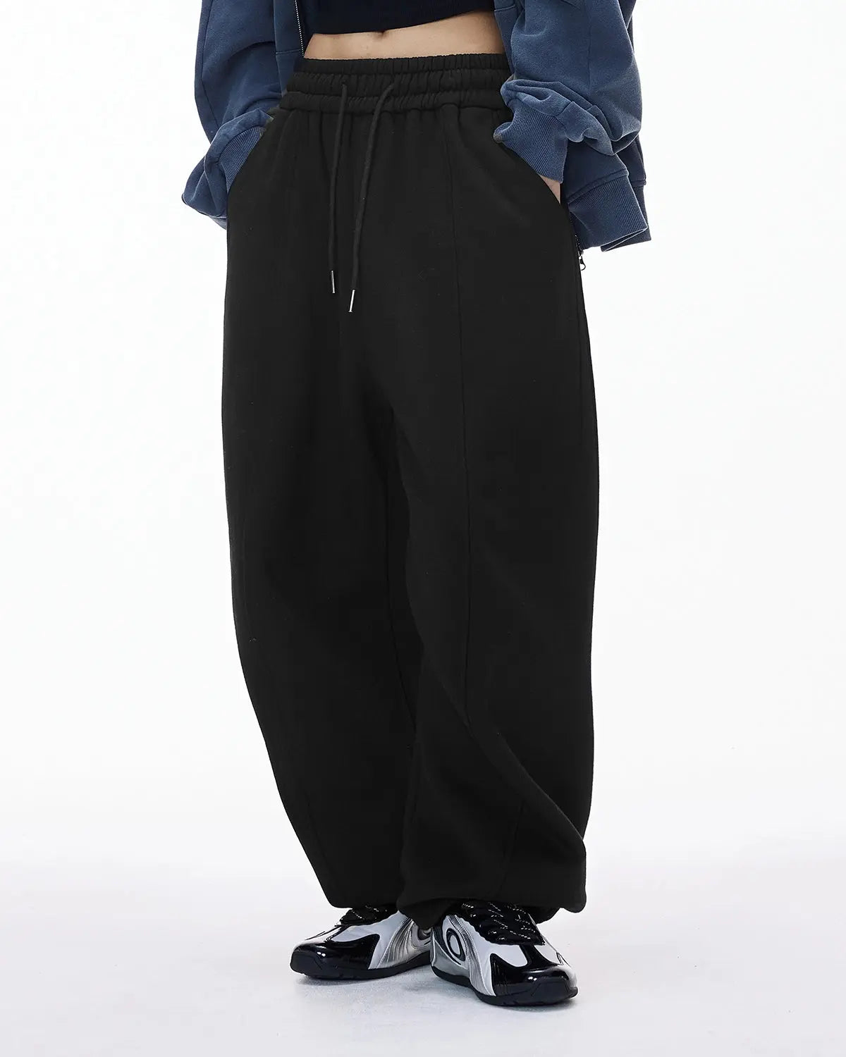 Pantalon de jogging baggy à taille élastique – vue 9