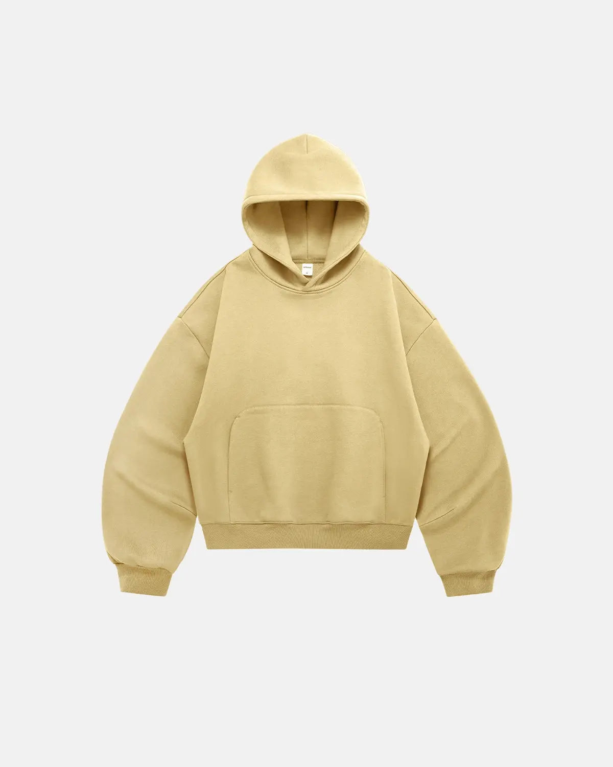 Sweat à capuche uni coupe boxy en molleton – vue 13