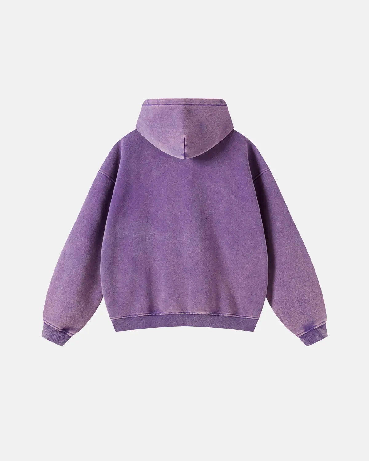 Sweat à capuche zippé délavé à finitions usées – vue 12