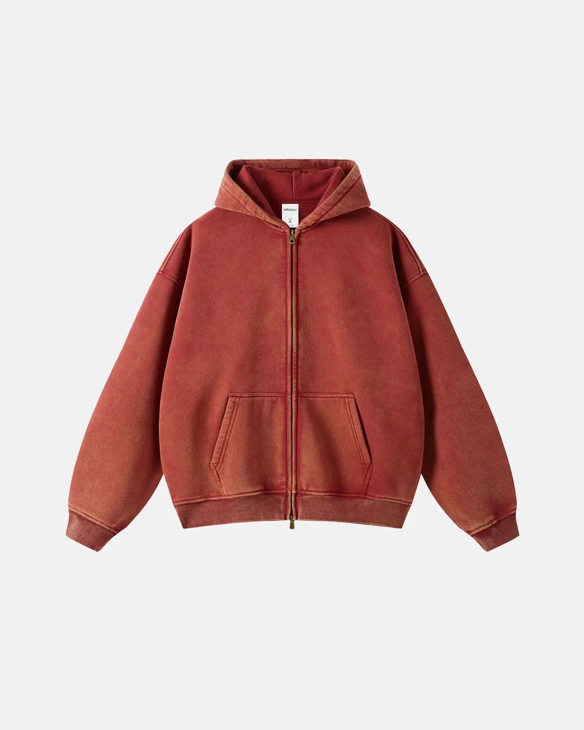 Sweat à capuche zippé délavé à finitions usées – vue 16
