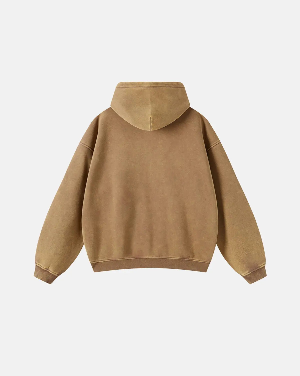 Sweat à capuche zippé délavé à finitions usées – vue 18
