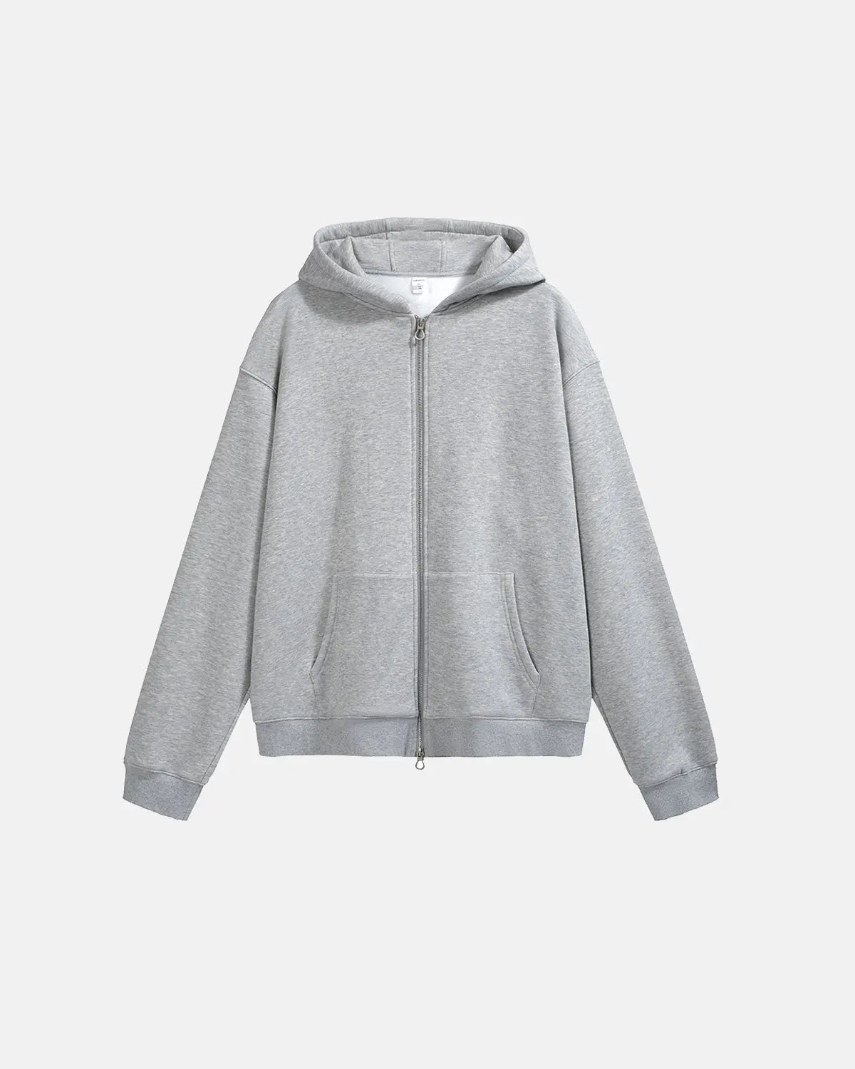 Sweat à capuche zippé uni coupe ample – vue 1