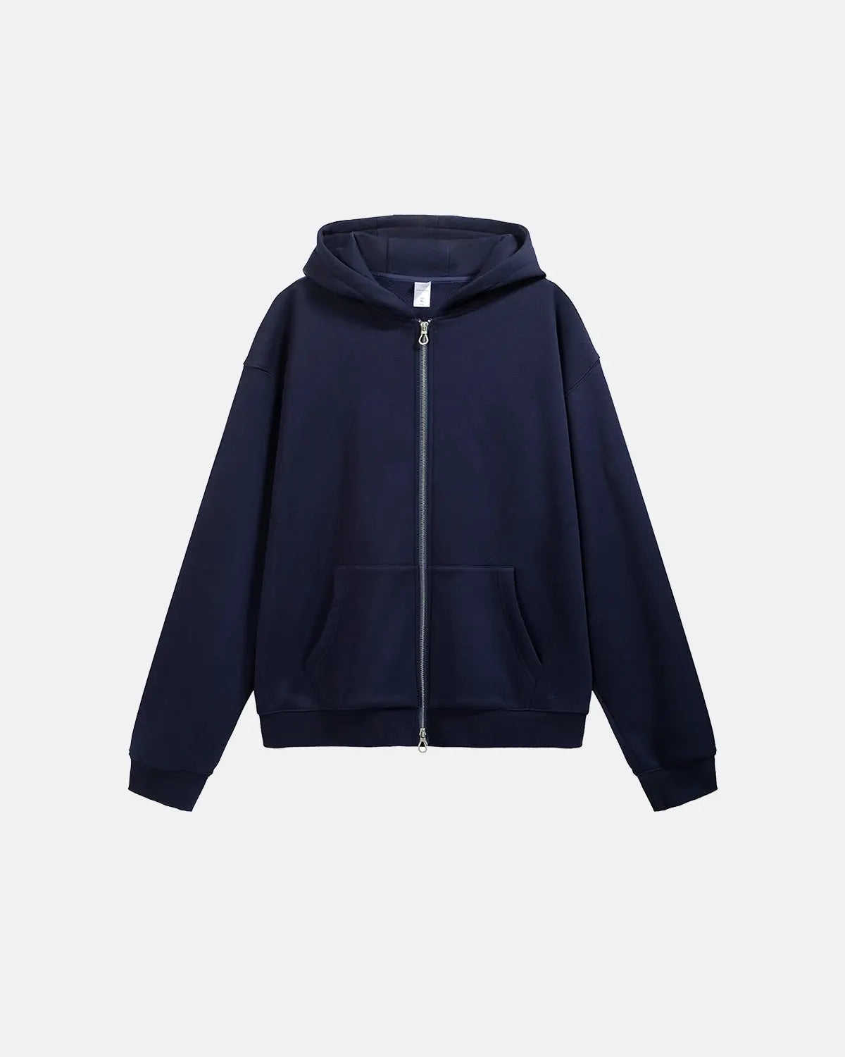 Sweat à capuche zippé uni coupe ample – vue 5