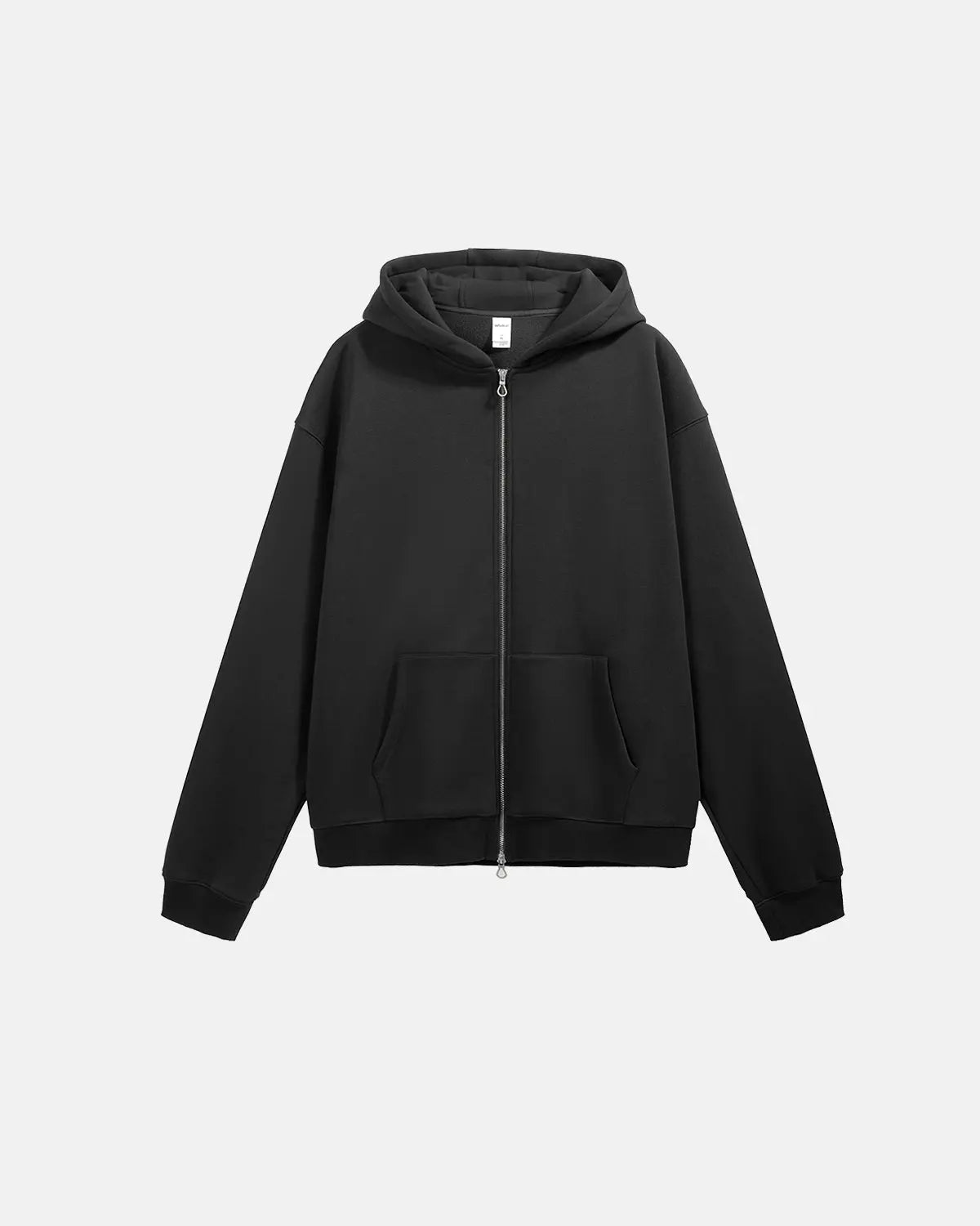 Sweat à capuche zippé uni coupe ample – vue 6
