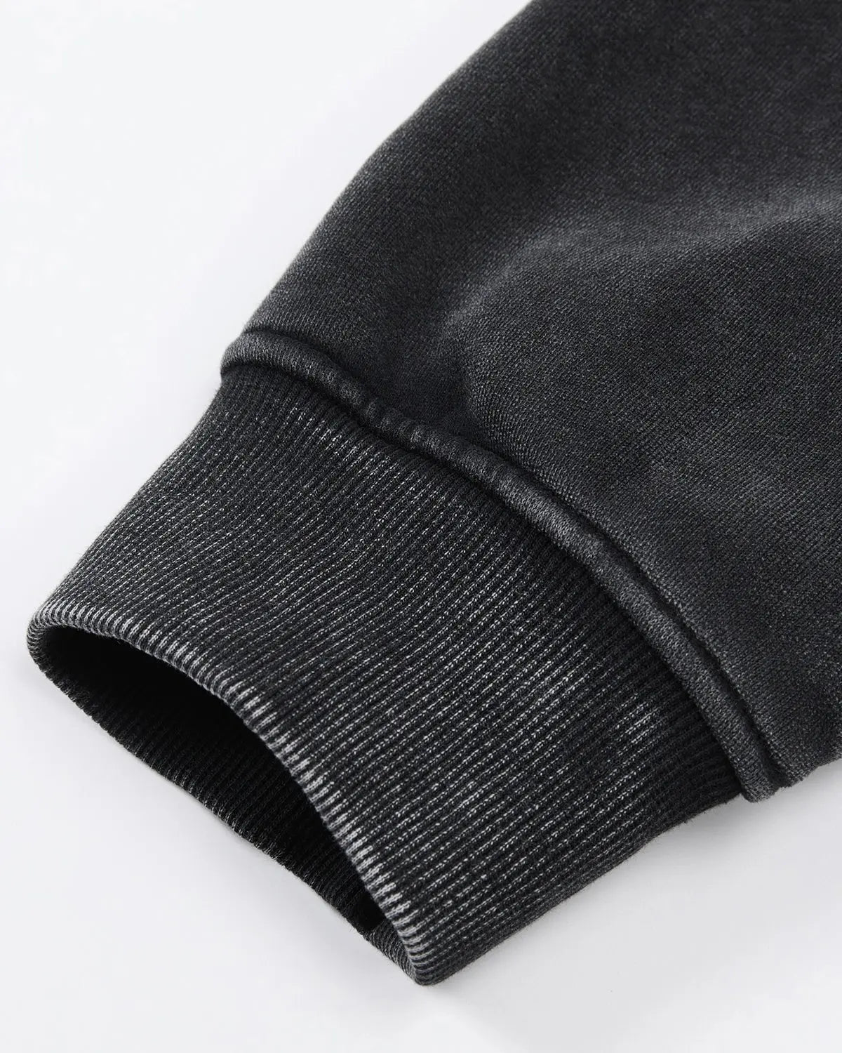 Sweat zippé délavé à capuche bordée de fausse fourrure – vue 15