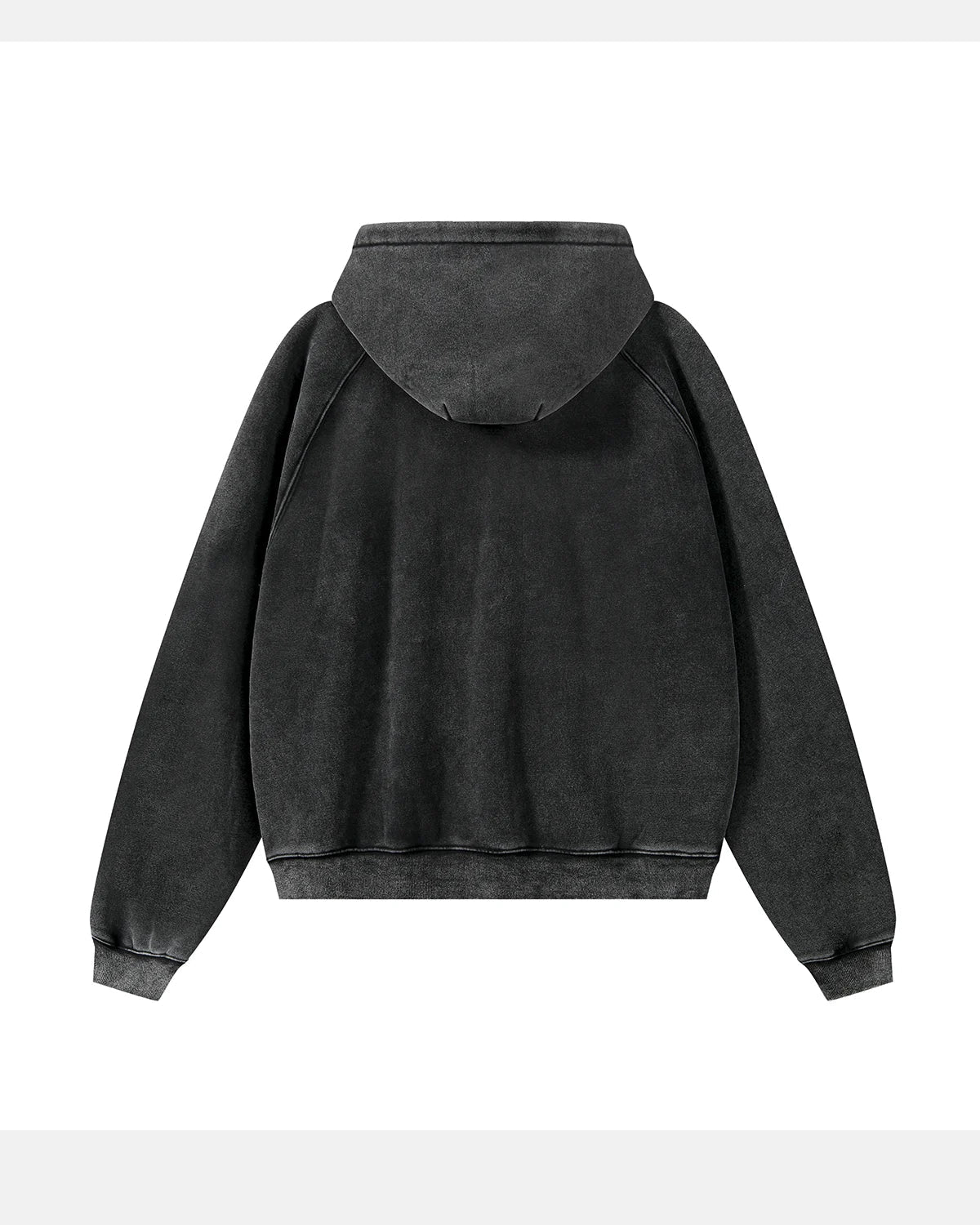 Sweat zippé délavé à manches raglan – vue 4