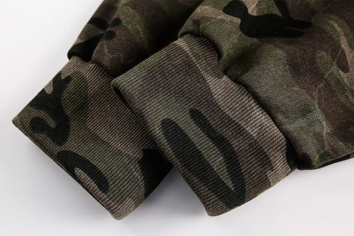 Veste camouflage zippée à col montant – vue 4